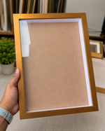 Load image into Gallery viewer, Antique Gold 1-Inch Shadow Box Frame – A4 / 8.3×11.7 Inch | Premium 3D Display Frame