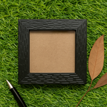 Load image into Gallery viewer, 2.5x2.5 Inch Micro Blank Photo Frame | Textured Black & White