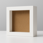Load image into Gallery viewer, Mini 4x4 Inch Shadow Box Frame (PLAIN WHITE & BLACK) with 1 Inch Depth & Clear Acrylic Front – Ideal for Quilling, Miniatures & Crafts