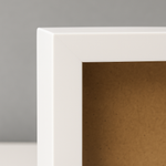 Load image into Gallery viewer, Mini 4x4 Inch Shadow Box Frame (PLAIN WHITE & BLACK) with 1 Inch Depth & Clear Acrylic Front – Ideal for Quilling, Miniatures & Crafts