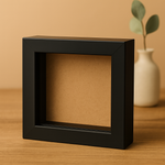 Load image into Gallery viewer, Mini 4x4 Inch Shadow Box Frame (PLAIN WHITE & BLACK) with 1 Inch Depth & Clear Acrylic Front – Ideal for Quilling, Miniatures & Crafts