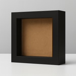 Load image into Gallery viewer, Mini 4x4 Inch Shadow Box Frame (PLAIN WHITE & BLACK) with 1 Inch Depth & Clear Acrylic Front – Ideal for Quilling, Miniatures & Crafts