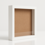 Load image into Gallery viewer, 10x10 Inch Shadow Box Frame | Textured White & Black | 1 Inch Depth | for Quilling Art, Miniatures & 3D Art