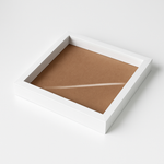 Load image into Gallery viewer, 10x10 Inch Shadow Box Frame | Textured White & Black | 1 Inch Depth | for Quilling Art, Miniatures & 3D Art