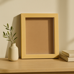 Load image into Gallery viewer, 6x8 Inch (A5) Shadow Box Frame ( NATURAL WOOD SHADE ) with 1 Inch Inner Depth – Display for Quilling, Diecast Cars & Miniatures