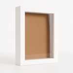 Load image into Gallery viewer, 6x8 Inch (A5) Shadow Box Frame ( PLAIN WHITE ) with 1 Inch Inner Depth – Display for Quilling, Diecast Cars & Miniatures