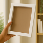 Load image into Gallery viewer, 6x8 Inch (A5) Shadow Box Frame ( PLAIN WHITE ) with 1 Inch Inner Depth – Display for Quilling, Diecast Cars & Miniatures