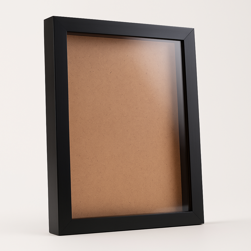 A4 Shadow Box Frame Plain White & Black | 1 Inch Depth Wall Mount Display for 3D Art, Miniatures, Quilling, die cast cars