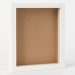 Load image into Gallery viewer, A4 Textured Shadow Box Frame White & Black | 1 Inch Depth Wall Mount Display for 3D Art, Miniatures & Crafts