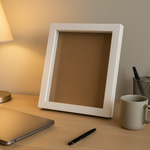 Load image into Gallery viewer, A4 Textured Shadow Box Frame White & Black | 1 Inch Depth Wall Mount Display for 3D Art, Miniatures & Crafts