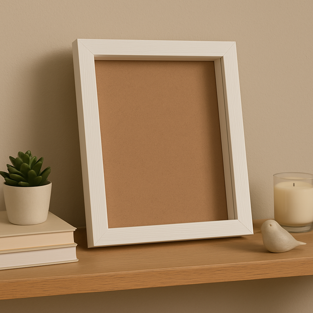 A4 Textured Shadow Box Frame White & Black | 1 Inch Depth Wall Mount Display for 3D Art, Miniatures & Crafts