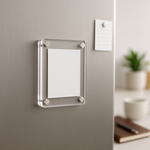 Load image into Gallery viewer, 2.5x3.5 Inch Magnetic Polaroid Acrylic Frame – Clear Photo Frame for Fridge Magnets & Custom Gifting