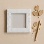 Load image into Gallery viewer, 2.5x2.5 Inch( With Stand ) Micro Blank Photo Frame With Tabletop | Textured White