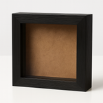 Load image into Gallery viewer, Mini 4x4 Inch Shadow Box Frame (TEXTURED WHITE & BLACK) with 1 Inch Depth & Clear Acrylic Front – Ideal for Quilling, Miniatures & Crafts