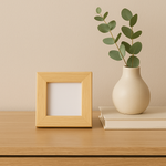 Load image into Gallery viewer, 2.5x2.5 Inch ( With Stand ) Micro Blank Photo Frame | Natural Wooden color