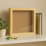 Load image into Gallery viewer, 10x10 Inch Shadow Box Frame | Natural Wood Shade | 1 Inch Depth | for Quilling Art, Miniatures & 3D Art