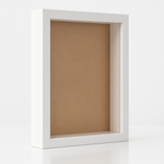 Load image into Gallery viewer, A4 Shadow Box Frame Plain White & Black | 1 Inch Depth Wall Mount Display for 3D Art, Miniatures, Quilling, die cast cars