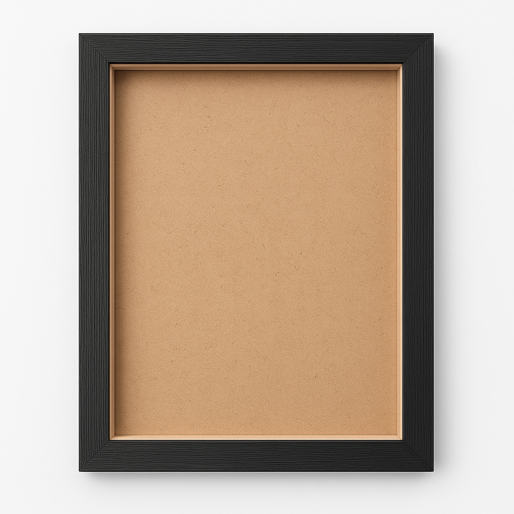 A4 Textured Shadow Box Frame White & Black | 1 Inch Depth Wall Mount Display for 3D Art, Miniatures & Crafts