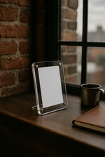 Load image into Gallery viewer, 3x4 Inch Magnetic Polaroid Acrylic Frame with Stand – Clear Acrylic Photo Frame for Custom Gifting & Display