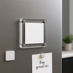 Load image into Gallery viewer, 3x3 Inch Magnetic Polaroid Acrylic Frame – Clear Square Photo Frame for Fridge Magnets & Custom Gifting