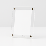 Load image into Gallery viewer, 3x4 Inch Magnetic Polaroid Acrylic Frame with Stand – Clear Acrylic Photo Frame for Custom Gifting & Display