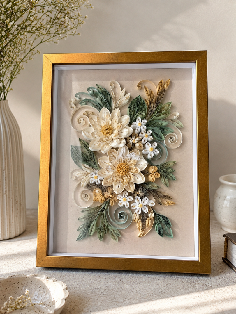 Antique Gold 1-Inch Shadow Box Frame – A3 / 11.7×16.5 Inch | Premium 3D Display Frame