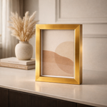 Load image into Gallery viewer, Golden Metallic A5 Shadow Box Frame – 1 Inch Depth(approx) with Acrylic Front