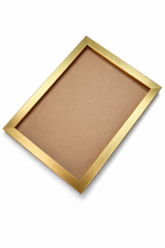 Load image into Gallery viewer, Golden Metallic A4 Shadow Box Frame – 1 Inch Depth(approx) with Acrylic Front