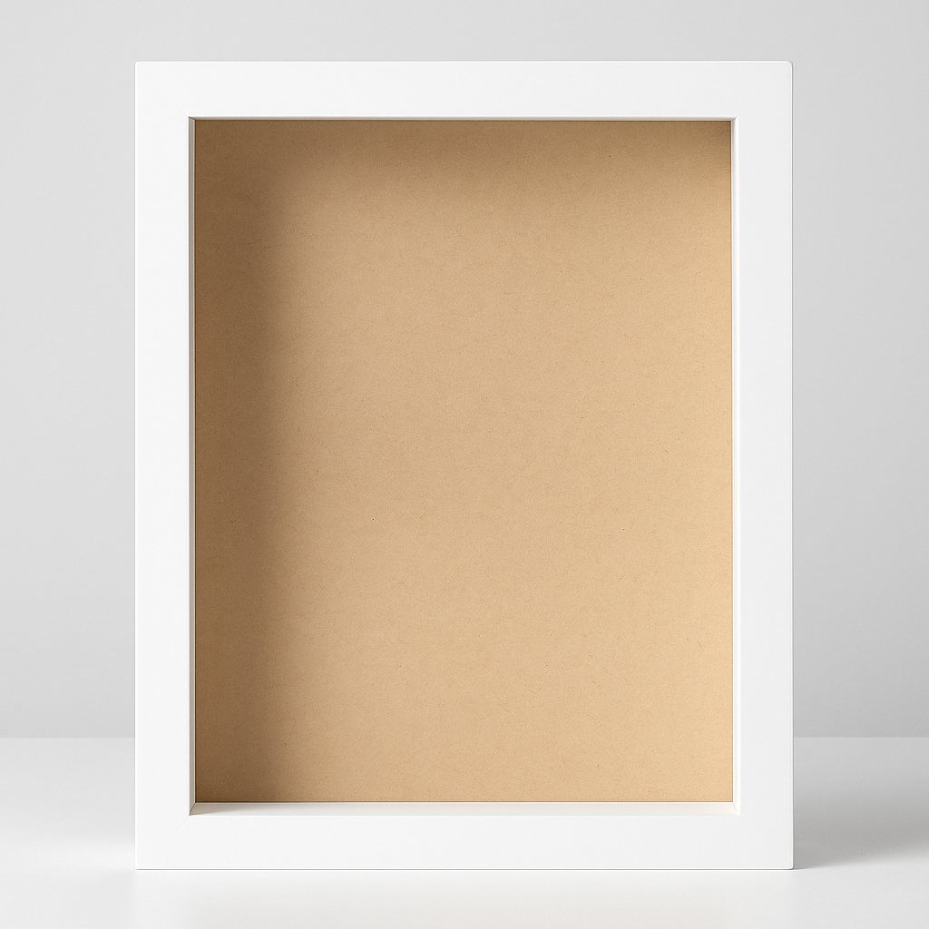 Premium Depth Box Frame | Shadow Box for 3D Casting, Miniatures (WHITE)