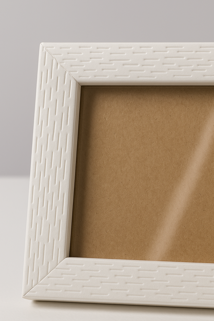 4x4 Inch Mini Blank Photo Frame | Textured  Black & White