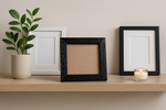 Load image into Gallery viewer, 4x4 Inch Mini Blank Photo Frame | Textured  Black &amp; White
