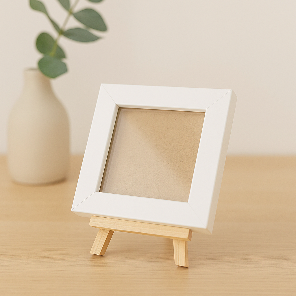 2.5x2.5 Inch Micro Blank Photo Frame | Plain Black & White