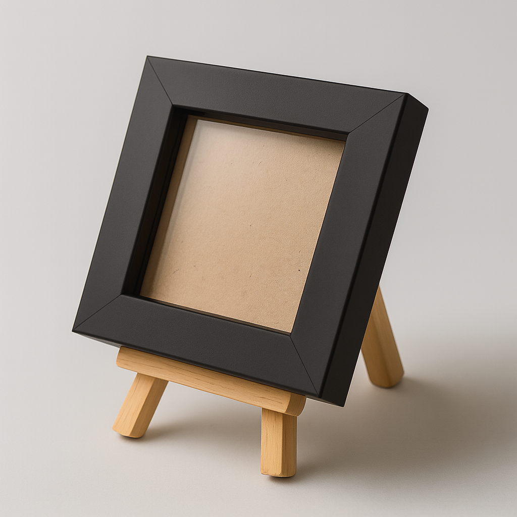 2.5x2.5 Inch Micro Blank Photo Frame | Plain Black & White