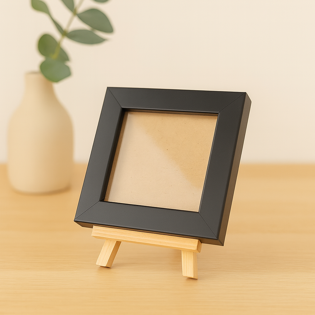 2.5x2.5 Inch Micro Blank Photo Frame | Plain Black & White