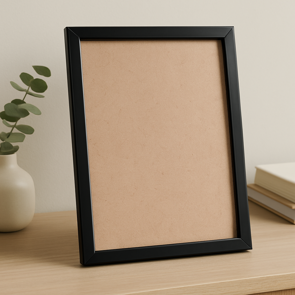 A4 Blank Photo Frame 0.5 Inch Moulding | Plain Black & White | Acrylic Front | Wall Mount