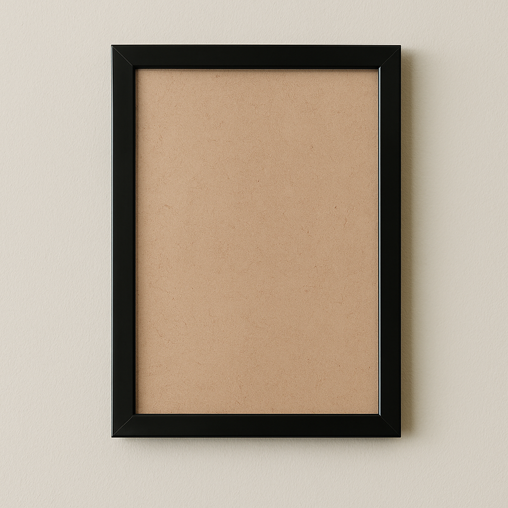 A4 Blank Photo Frame 0.5 Inch Moulding | Plain Black & White | Acrylic Front | Wall Mount