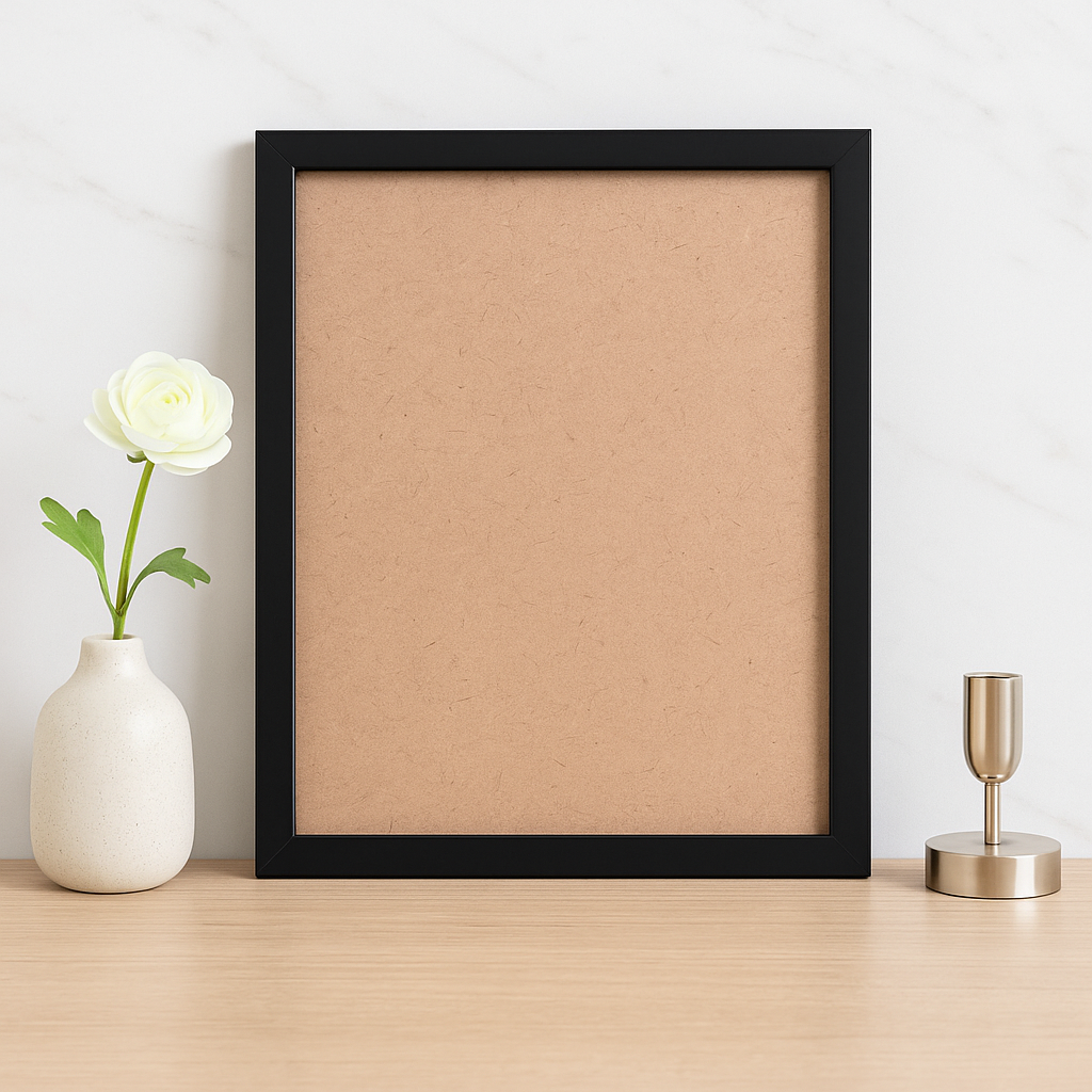 A4 Blank Photo Frame 0.5 Inch Moulding | Plain Black & White | Acrylic Front | Wall Mount