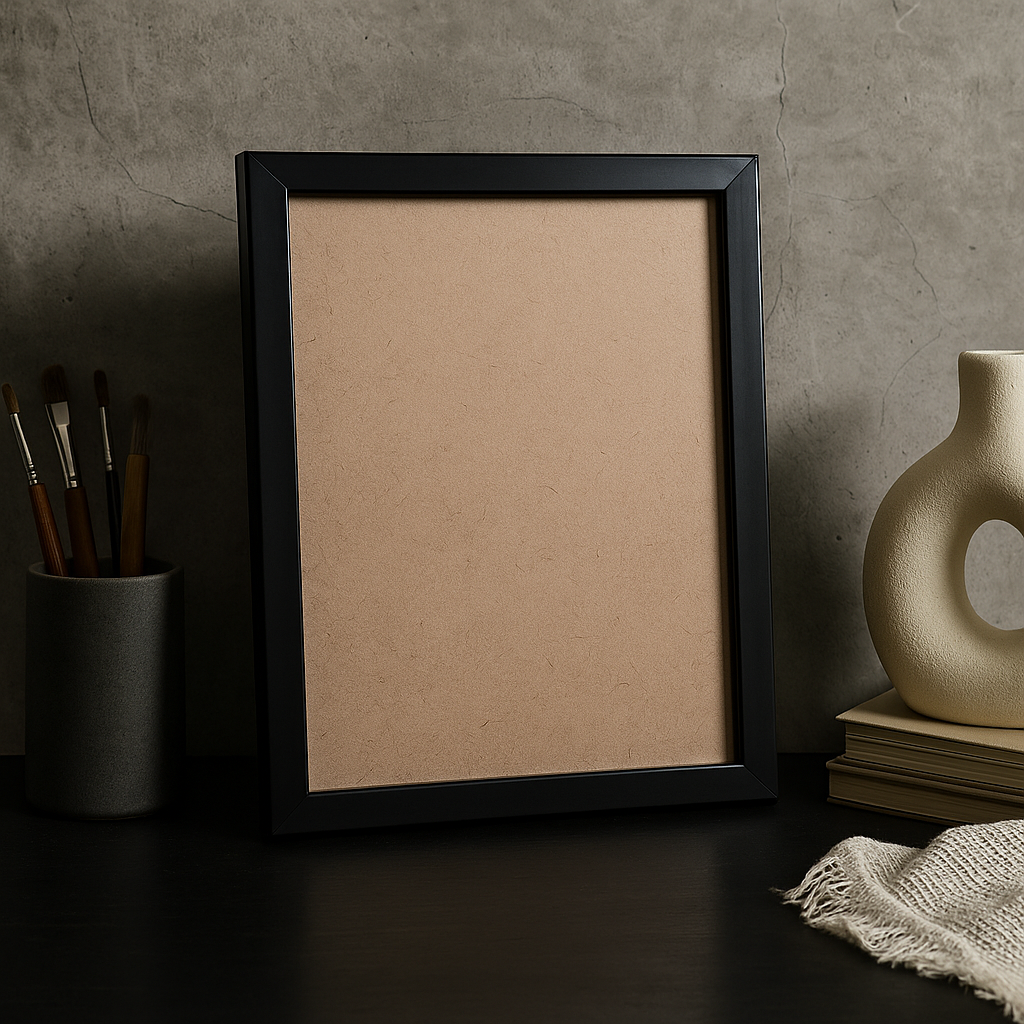 A4 Blank Photo Frame 0.5 Inch Moulding | Plain Black & White | Acrylic Front | Wall Mount