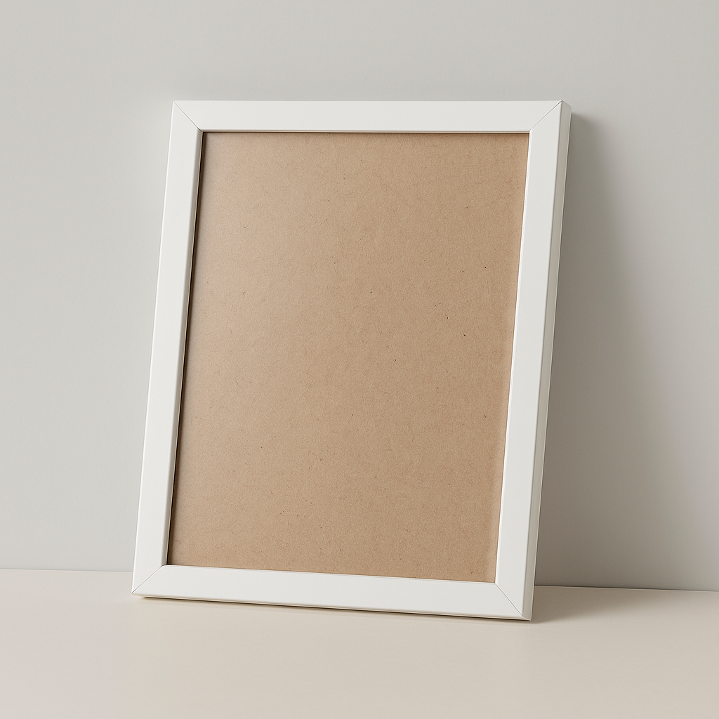 A4 Blank Photo Frame 0.5 Inch Moulding | Plain Black & White | Acrylic Front | Wall Mount