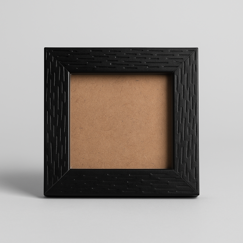 2.5x2.5 Inch Micro Blank Photo Frame | Textured Black & White
