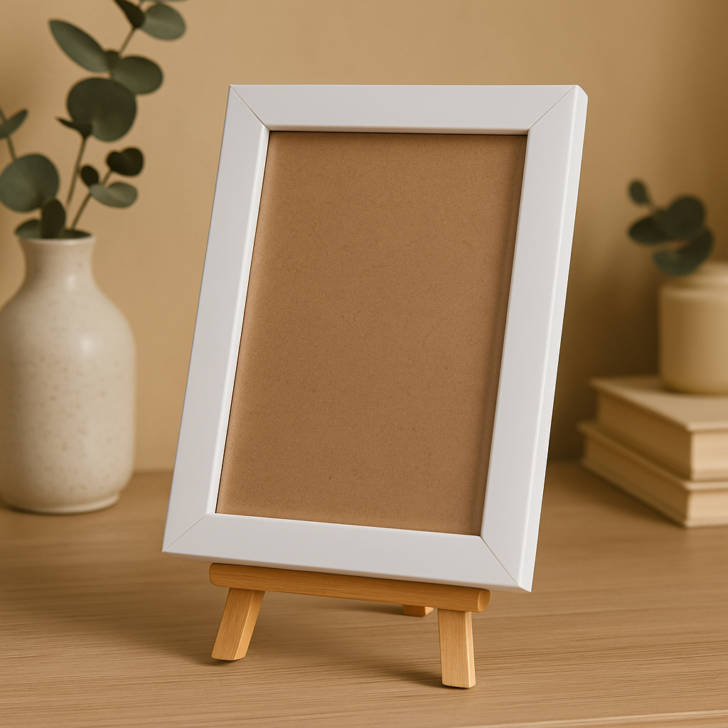 4x6/A6 Blank Photo Frame 0.5 Inch Moulding | Plain Black & White | Acrylic Front | Wall Mount