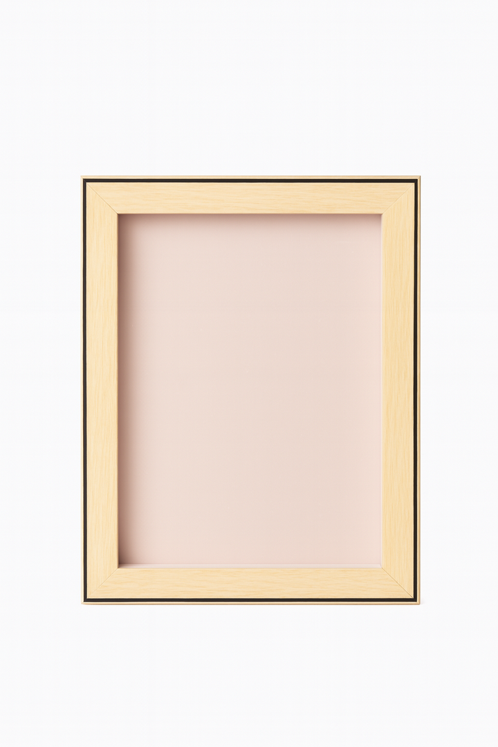 8x10 Inch 1 Inch depth shadow box frame | Step Natural Wood Shade | Stand with wall mount hooks