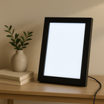 Load image into Gallery viewer, A4 Shadow Box Frame 1 Inch Depth with High Brightness LED With LGP Sheet | Textured Black &amp; White
