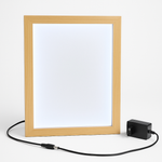 Load image into Gallery viewer, A4 Shadow Box Frame 1 Inch Depth with High Brightness LED With LGP Sheet | Textured &amp; Plain Natural wood Shades
