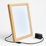 Load image into Gallery viewer, A4 Shadow Box Frame 1 Inch Depth with High Brightness LED With LGP Sheet | Textured &amp; Plain Natural wood Shades
