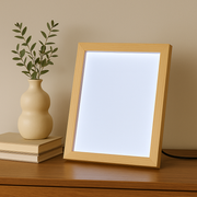 A4 Shadow Box Frame 1 Inch Depth with High Brightness LED With LGP Sheet | Textured & Plain Natural wood Shades