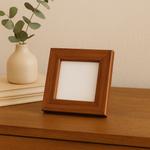 Load image into Gallery viewer, 2.5x2.5 Inch ( With Stand ) Micro Blank Photo Frame | Dark Wooden color
