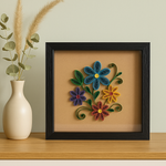 Load image into Gallery viewer, 10x10 Inch Shadow Box Frame | Textured White &amp; Black | 1 Inch Depth | for Quilling Art, Miniatures &amp; 3D Art
