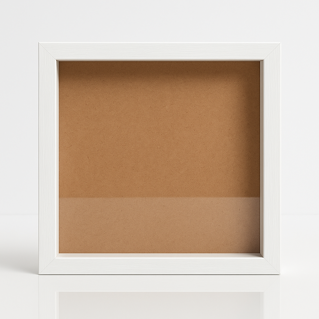10x10 Inch Shadow Box Frame | Textured White & Black | 1 Inch Depth | for Quilling Art, Miniatures & 3D Art