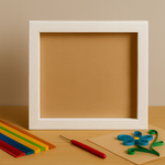 Load image into Gallery viewer, 10x10 Inch Shadow Box Frame | Textured White &amp; Black | 1 Inch Depth | for Quilling Art, Miniatures &amp; 3D Art
